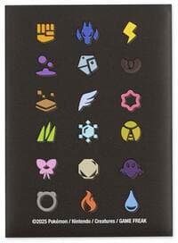 Pokemon TCG: Pokemon Center Exclusive - Elemental Types (65 Pack) - Pokemon International Card Sleeves - Card Sleeves card