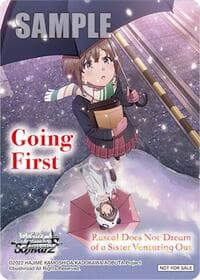 Going First (Rascal Does Not Dream of a Sister Venturing Out) - Rascal Does Not Dream Series - Weiss Schwarz card