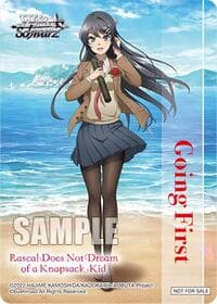 Going First (Rascal Does Not Dream of a Knapsack Kid) - Rascal Does Not Dream Series - Weiss Schwarz card