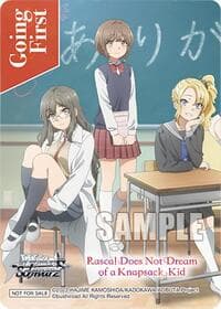 Going First (Rascal Does Not Dream of a Knapsack Kid) (2) - Rascal Does Not Dream Series - Weiss Schwarz card