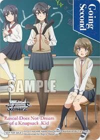 Going Second (Rascal Does Not Dream of a Knapsack Kid) (2) - Rascal Does Not Dream Series - Weiss Schwarz card