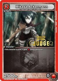Mikasa Ackermann (Judge Pack) - Union Arena Promotion Cards - Union Arena card