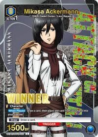 Mikasa Ackermann (Winner) - Union Arena Promotion Cards - Union Arena card