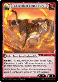 Cheetah of Bound Fury - Promotional Cards - Grand Archive TCG card