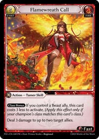 Flamewreath Call - Promotional Cards - Grand Archive TCG card