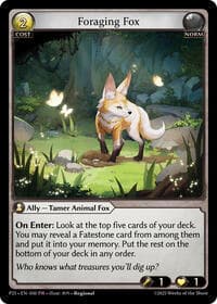 Foraging Fox - Promotional Cards - Grand Archive TCG card