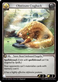 Obstinate Cragback - Promotional Cards - Grand Archive TCG card