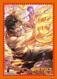 One Piece Card Game Official Sleeves: Assortment 10 - Portgas.D.Ace (70-Pack) - Bandai Card Sleeves - Card Sleeves card