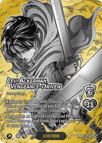 Levi Ackerman, Vengeance-Driven (Chrome Rare) - Attack on Titan: Apocalypse - UniVersus card