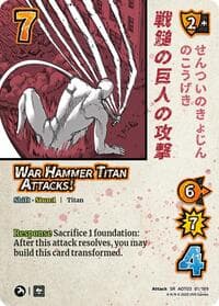 War Hammer Titan Attacks! // The War Hammer Titan - Attack on Titan: Apocalypse - UniVersus card