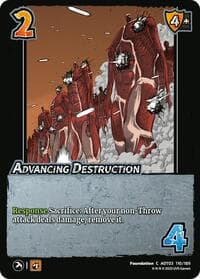 Advancing Destruction - Attack on Titan: Apocalypse - UniVersus card