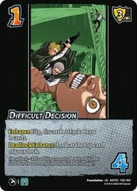 Difficult Decision - Attack on Titan: Apocalypse - UniVersus card