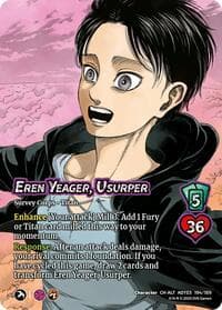 Eren Yeager, Usurper // Attack Titan, Finale (Alternate Art) - Attack on Titan: Apocalypse - UniVersus card
