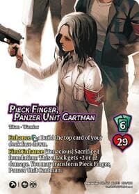 Pieck Finger, Panzer Unit Cartman // Cart Titan, Finale (Alternate Art) - Attack on Titan: Apocalypse - UniVersus card