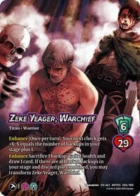 Zeke Yeager, Warchief // Beast Titan, Finale (Alternate Art) - Attack on Titan: Apocalypse - UniVersus card