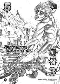 Support from the Female Titan (Alternate Art) - Attack on Titan: Apocalypse - UniVersus card