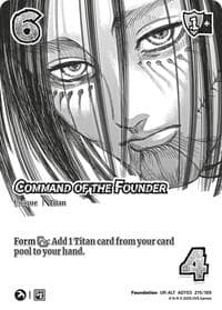 Command of the Founder (Alternate Art) - Attack on Titan: Apocalypse - UniVersus card