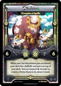 Solstox - Champion of Apollo - Organized Play Series 3 - Elestrals card