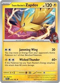 Team Rocket's Zapdos - SV10: Destined Rivals - Pokemon card