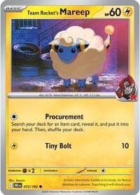 Team Rocket's Mareep - SV10: Destined Rivals - Pokemon card