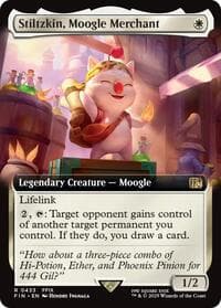 Stiltzkin, Moogle Merchant (Extended Art) - FINAL FANTASY - Magic: The Gathering card