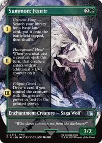 Summon: Fenrir (Borderless) - FINAL FANTASY - Magic: The Gathering card