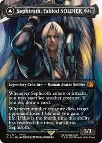Sephiroth, Fabled SOLDIER (0317) (Borderless) - FINAL FANTASY - Magic: The Gathering card