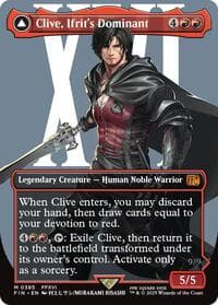 Clive, Ifrit's Dominant (0385) (Borderless) - FINAL FANTASY - Magic: The Gathering card