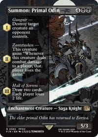 Summon: Primal Odin (Borderless) - FINAL FANTASY - Magic: The Gathering card