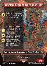 Summon: Esper Valigarmanda (Borderless) - Commander: FINAL FANTASY - Magic: The Gathering card