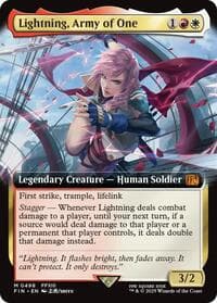 Lightning, Army of One (Extended Art) - FINAL FANTASY - Magic: The Gathering card