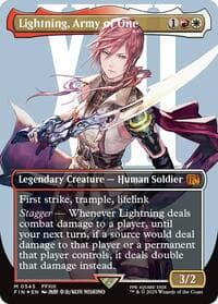 Lightning, Army of One (0545) (Borderless) (Surge Foil) - FINAL FANTASY - Magic: The Gathering card