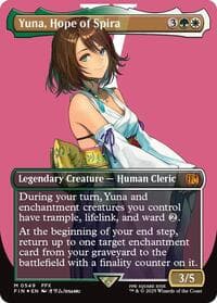 Yuna, Hope of Spira (Borderless) (Surge Foil) - FINAL FANTASY - Magic: The Gathering card