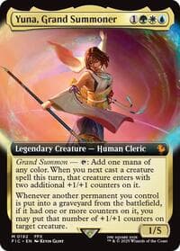 Yuna, Grand Summoner (Extended Art) - Commander: FINAL FANTASY - Magic: The Gathering card