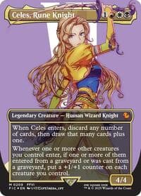 Celes, Rune Knight (Borderless) (Surge Foil) - Commander: FINAL FANTASY - Magic: The Gathering card