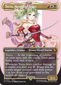 Terra, Herald of Hope (Borderless) (Surge Foil) - Commander: FINAL FANTASY - Magic: The Gathering card