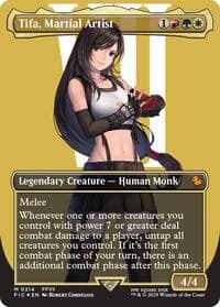 Tifa, Martial Artist (Borderless) (Surge Foil) - Commander: FINAL FANTASY - Magic: The Gathering card
