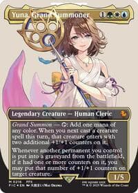 Yuna, Grand Summoner (Borderless) (Surge Foil) - Commander: FINAL FANTASY - Magic: The Gathering card