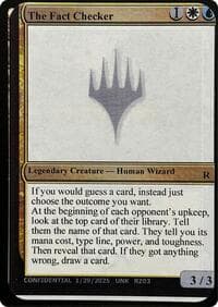 The Fact Checker - Un-Known Event Playtest Cards - Magic: The Gathering card