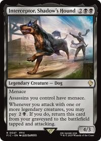 Interceptor, Shadow's Hound - Commander: FINAL FANTASY - Magic: The Gathering card