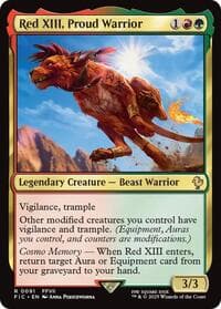Red XIII, Proud Warrior - Commander: FINAL FANTASY - Magic: The Gathering card