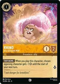 Rhino - One-Sixteenth Wolf - Reign of Jafar - Disney Lorcana card