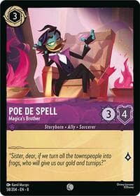 Poe De Spell - Magica's Brother - Reign of Jafar - Disney Lorcana card