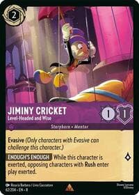 Jiminy Cricket - Level-Headed and Wise - Reign of Jafar - Disney Lorcana card