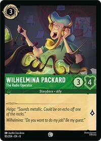 Wilhelmina Packard - The Radio Operator - Reign of Jafar - Disney Lorcana card
