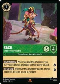Basil - Undercover Detective - Reign of Jafar - Disney Lorcana card