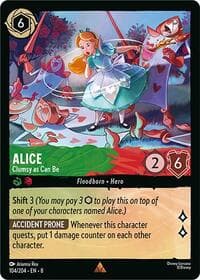 Alice - Clumsy as Can Be - Reign of Jafar - Disney Lorcana card
