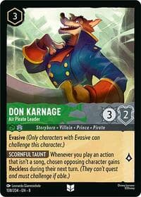 Don Karnage - Air Pirate Leader - Reign of Jafar - Disney Lorcana card