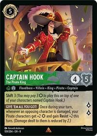 Captain Hook - The Pirate King - Reign of Jafar - Disney Lorcana card
