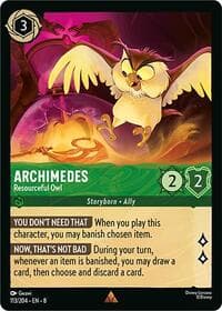 Archimedes - Resourceful Owl - Reign of Jafar - Disney Lorcana card